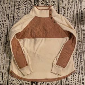 Entro asymmetric waffle / fleece pullover